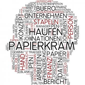 Papierkram im Unternehmen - Büro auf Abruf